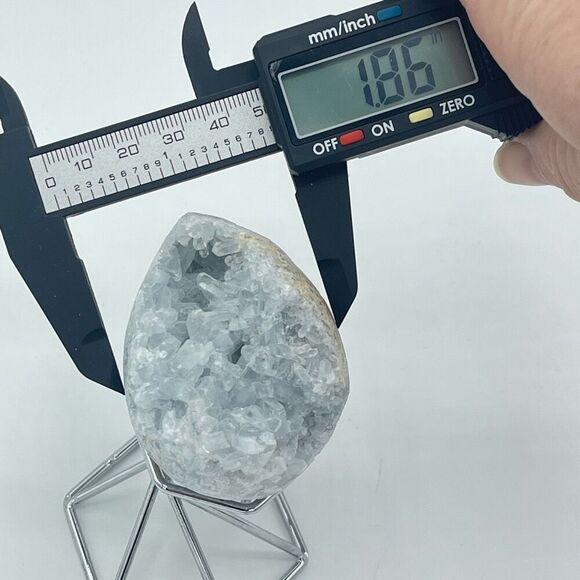 Celestine egg crystal carving stone points light blue 2.5” - Picture 6 of 11